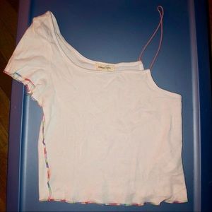 Urban Outfitters One strap white/rainbow top